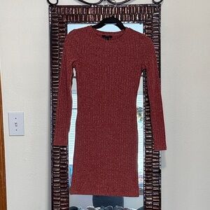 Forever 21 Fitted Red Dress Ribbed Small